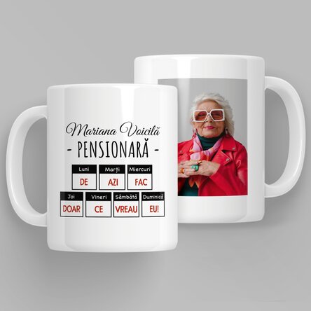 Personalised mug with photo and message – Retirement