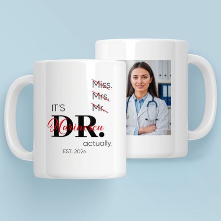 Personalised mug with photo and text - Doctor