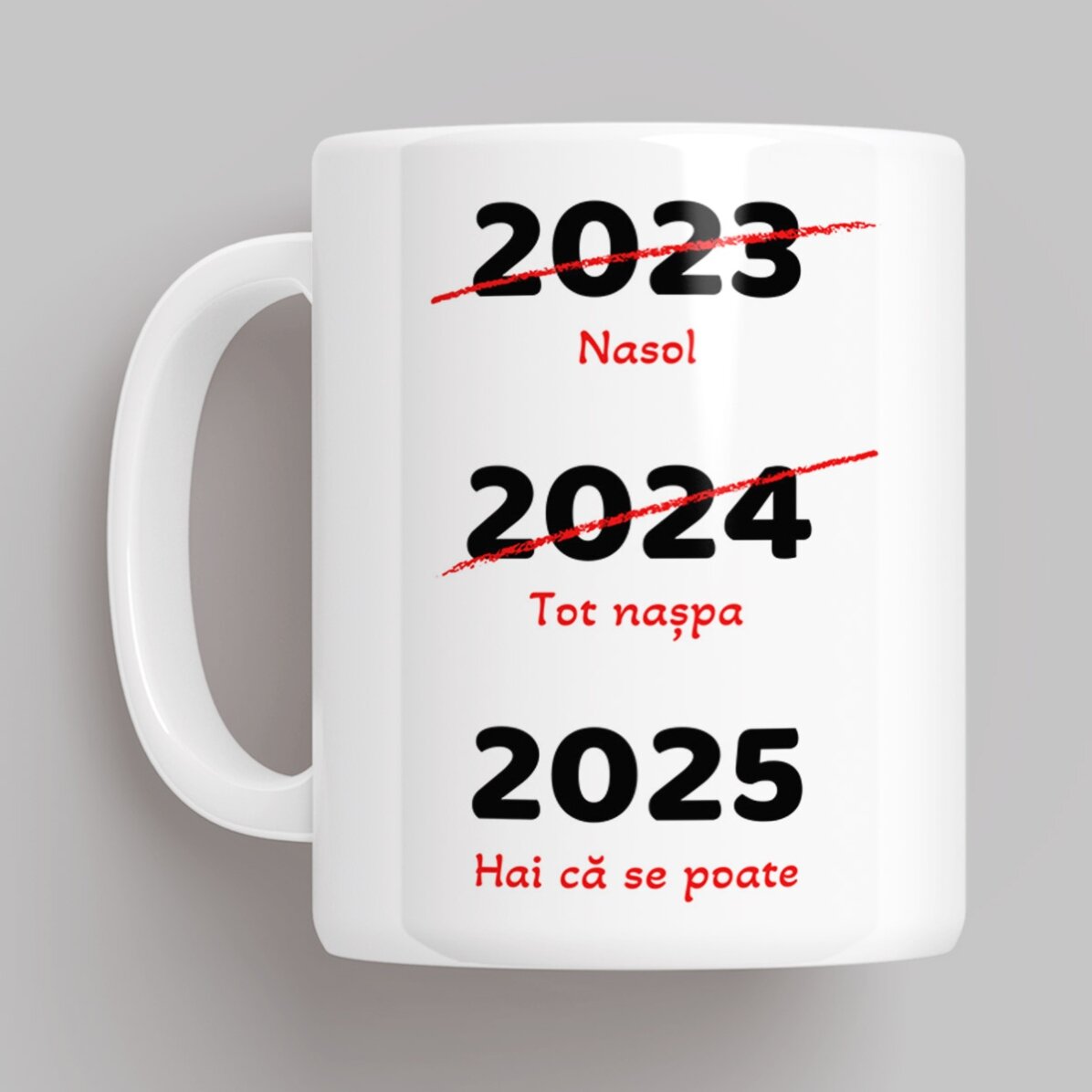 Cană personalizată cu text - An nou mai bun