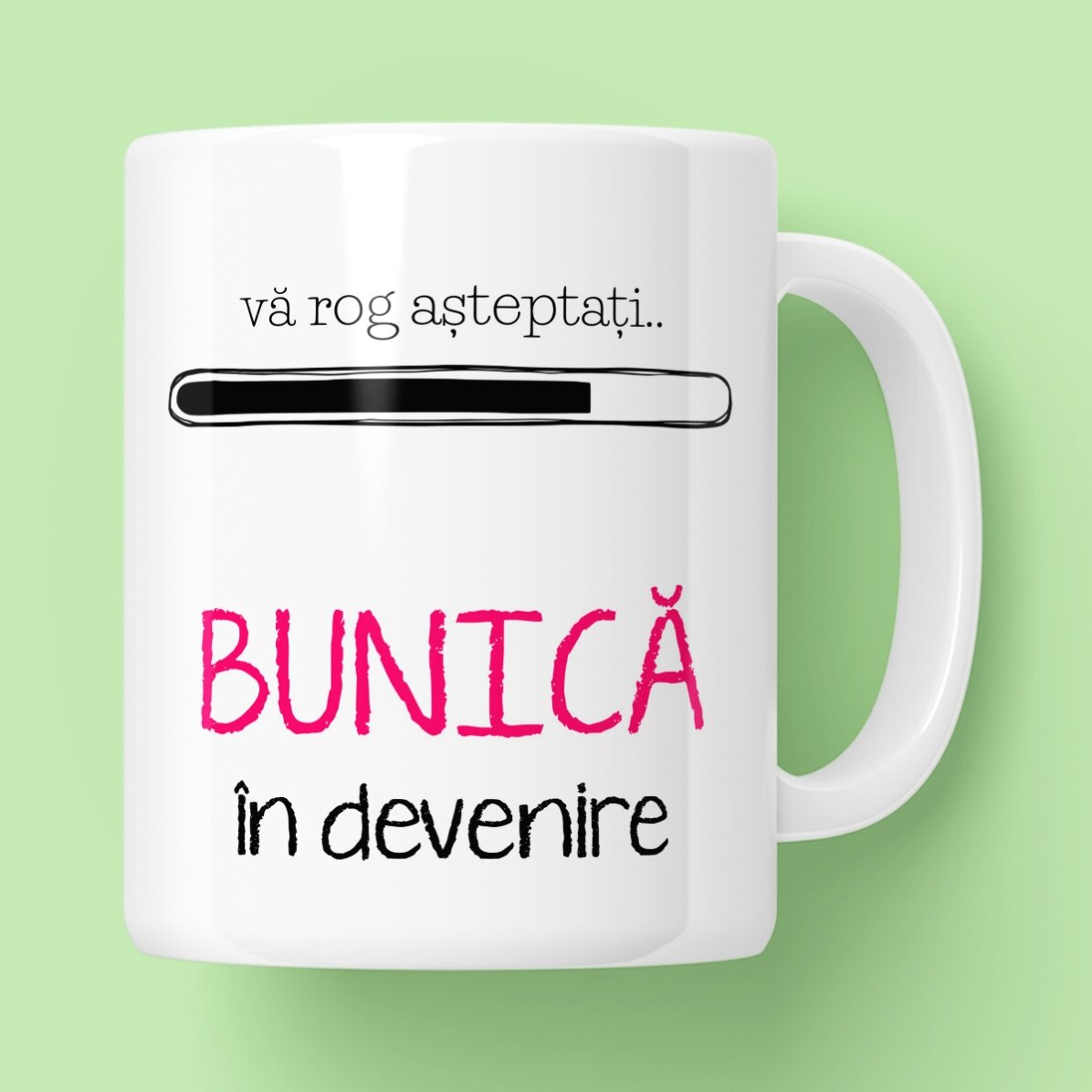 Cană personalizată cu text - Bunică în devenire