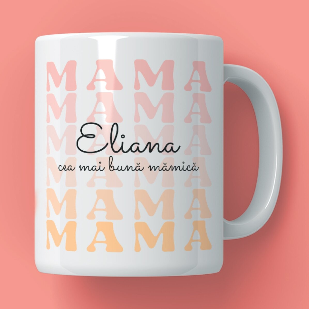Cană personalizată cu text - Cea mai bună mămică