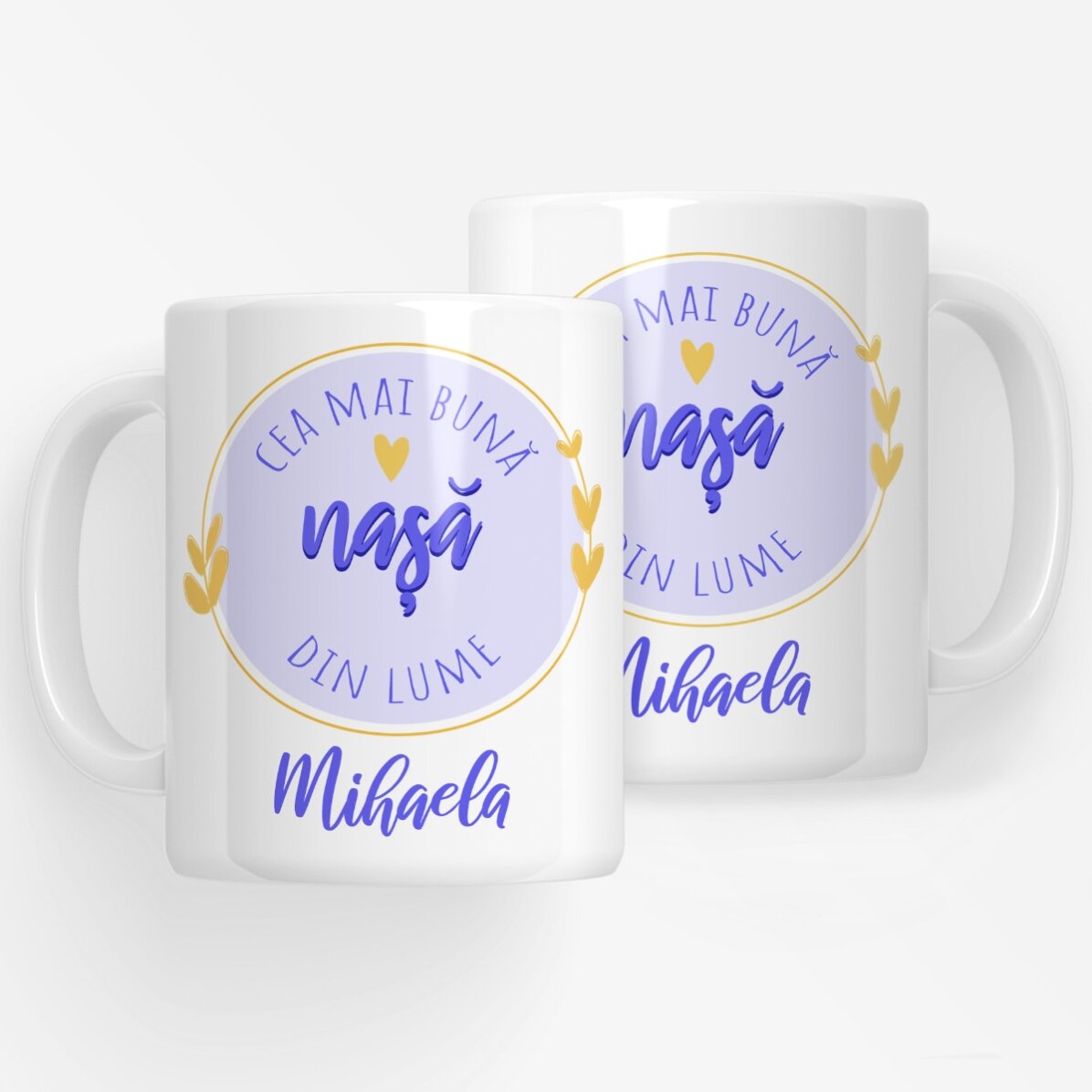 Personalised mug with text – The best godmother