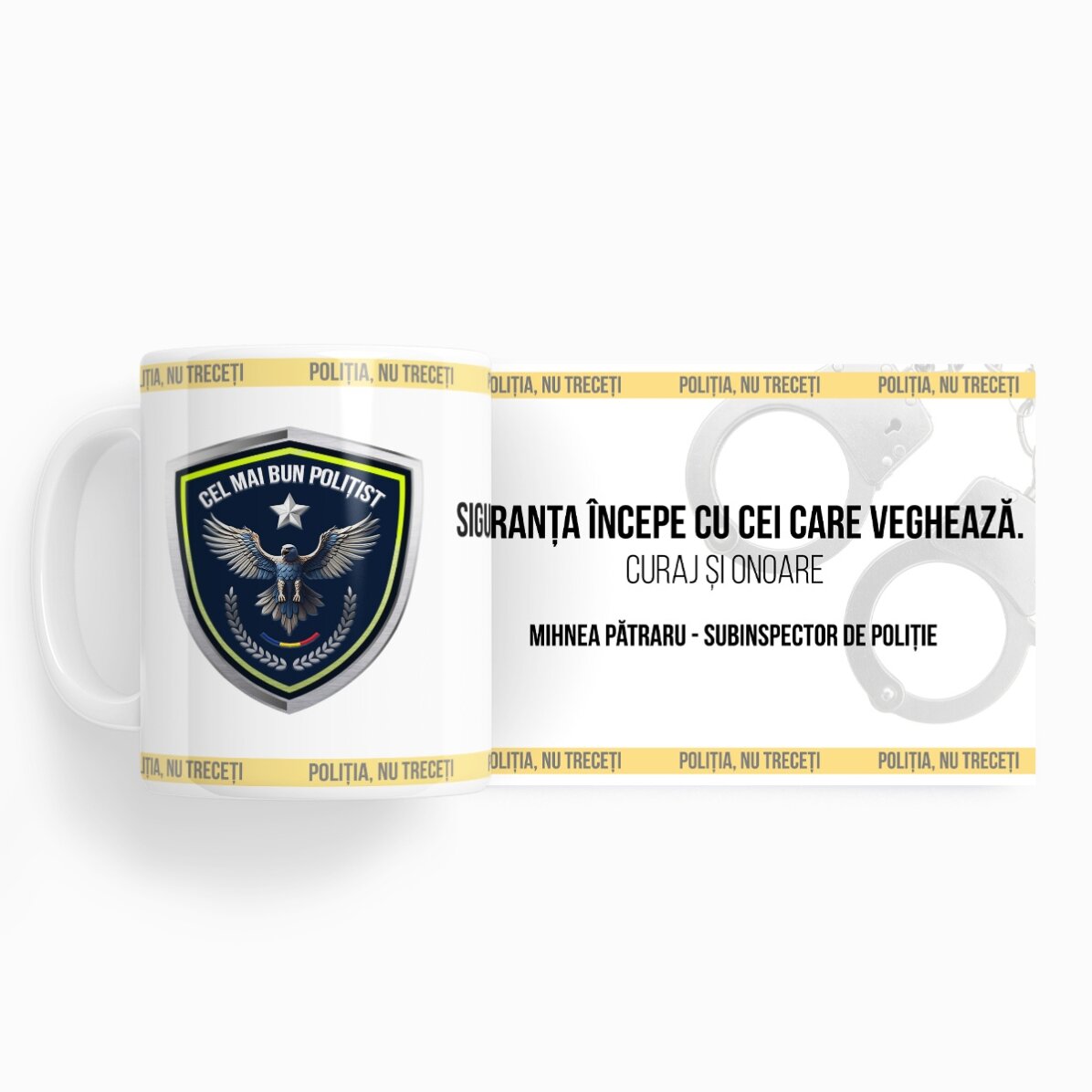 Personalised mug with text – The Best Policeman