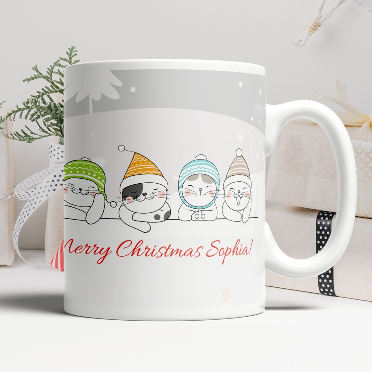 Cană personalizată cu text – Cute cats