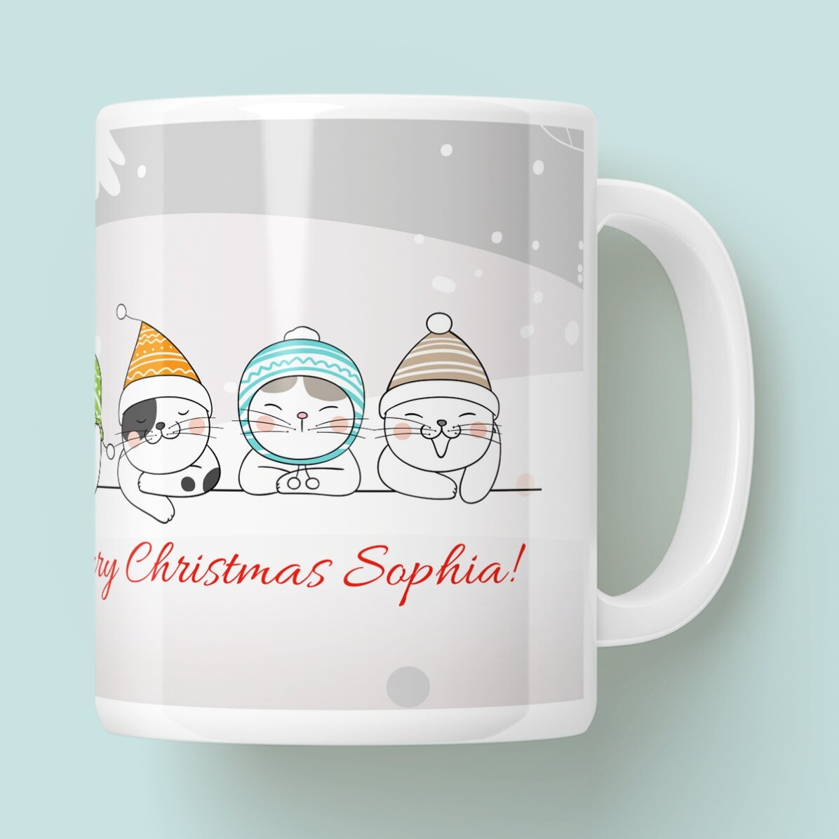 Cană personalizată cu text – Cute cats