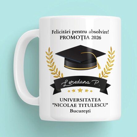 Personalised mug with text - Congratulations on your graduation