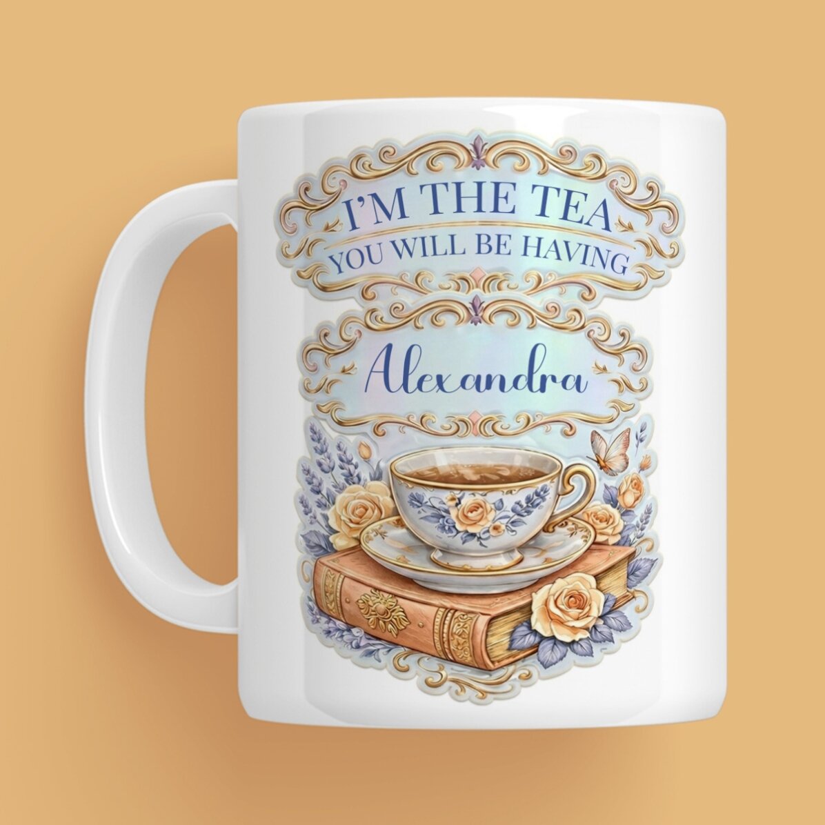 Personalised mug with text - I
