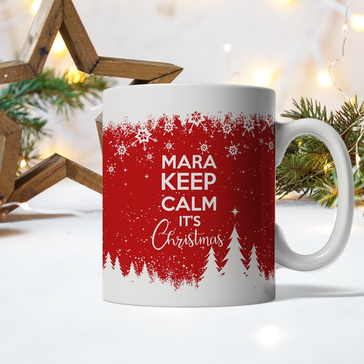 Cană personalizată cu text - Keep calm for Christmas