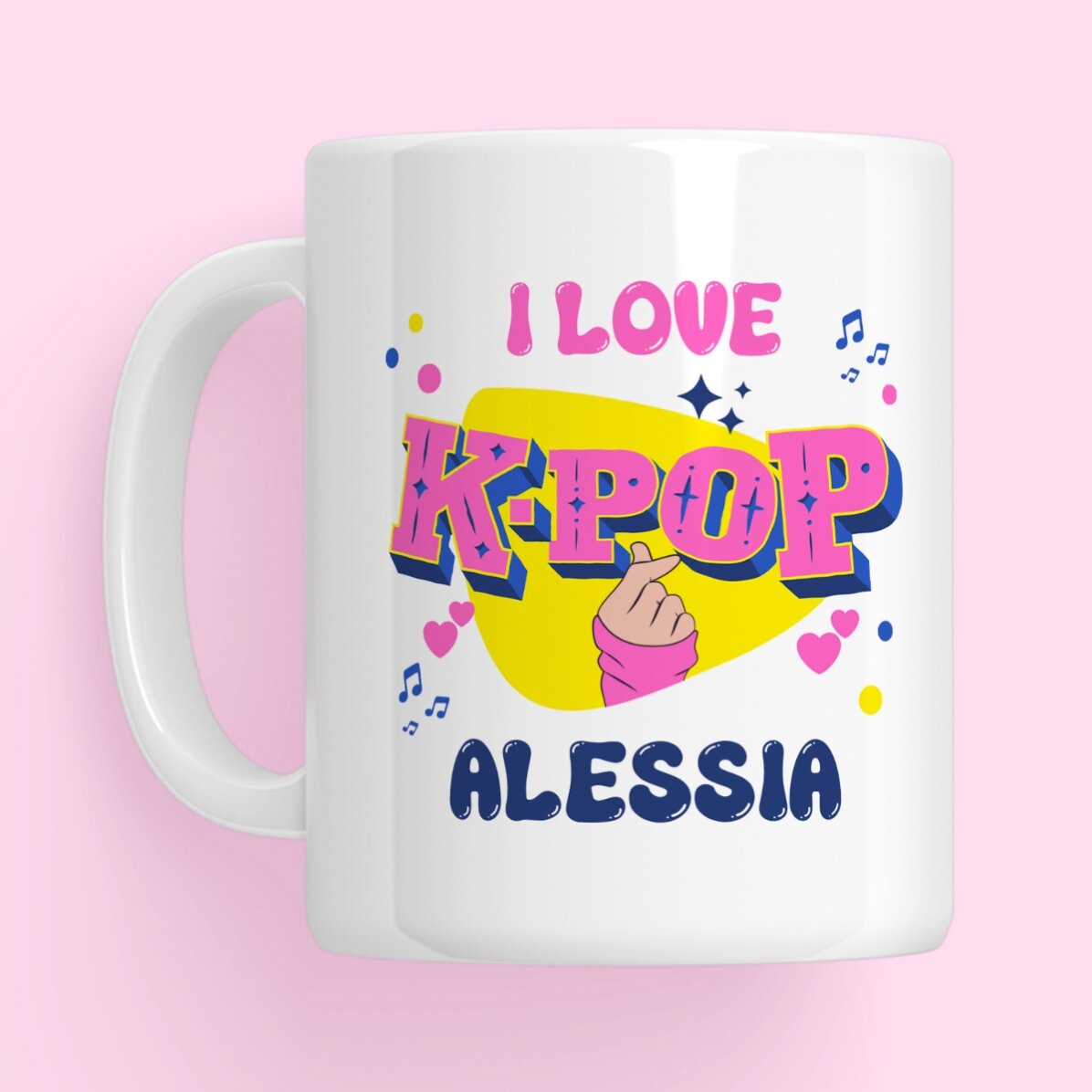 Personalised mug with text - K-pop