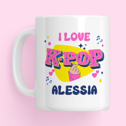 Personalised mug with text - K-pop