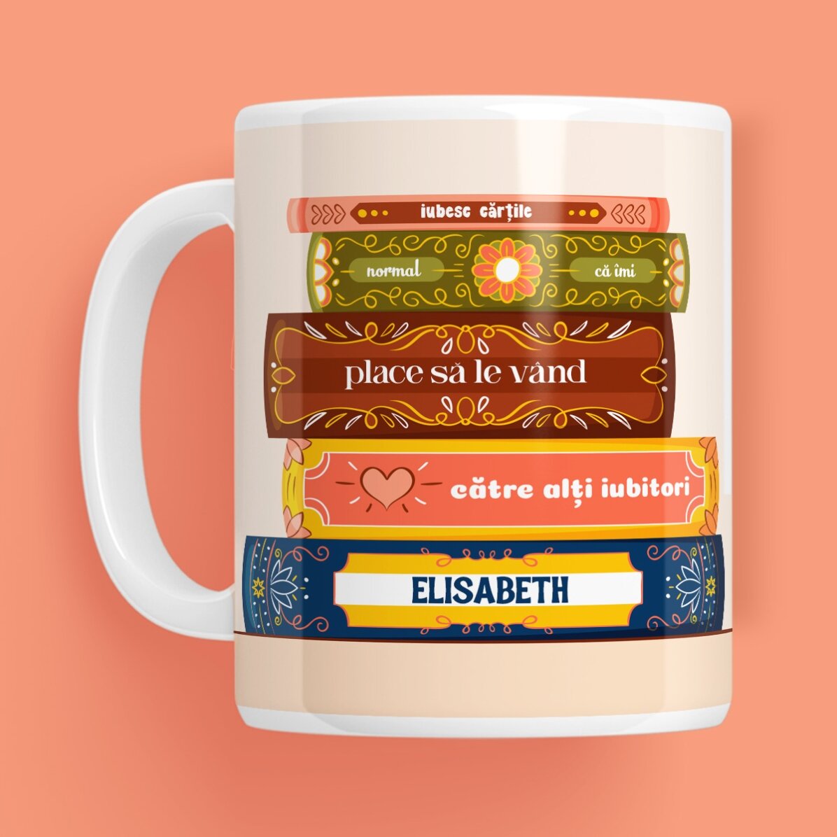 Cană personalizată cu text - Librar