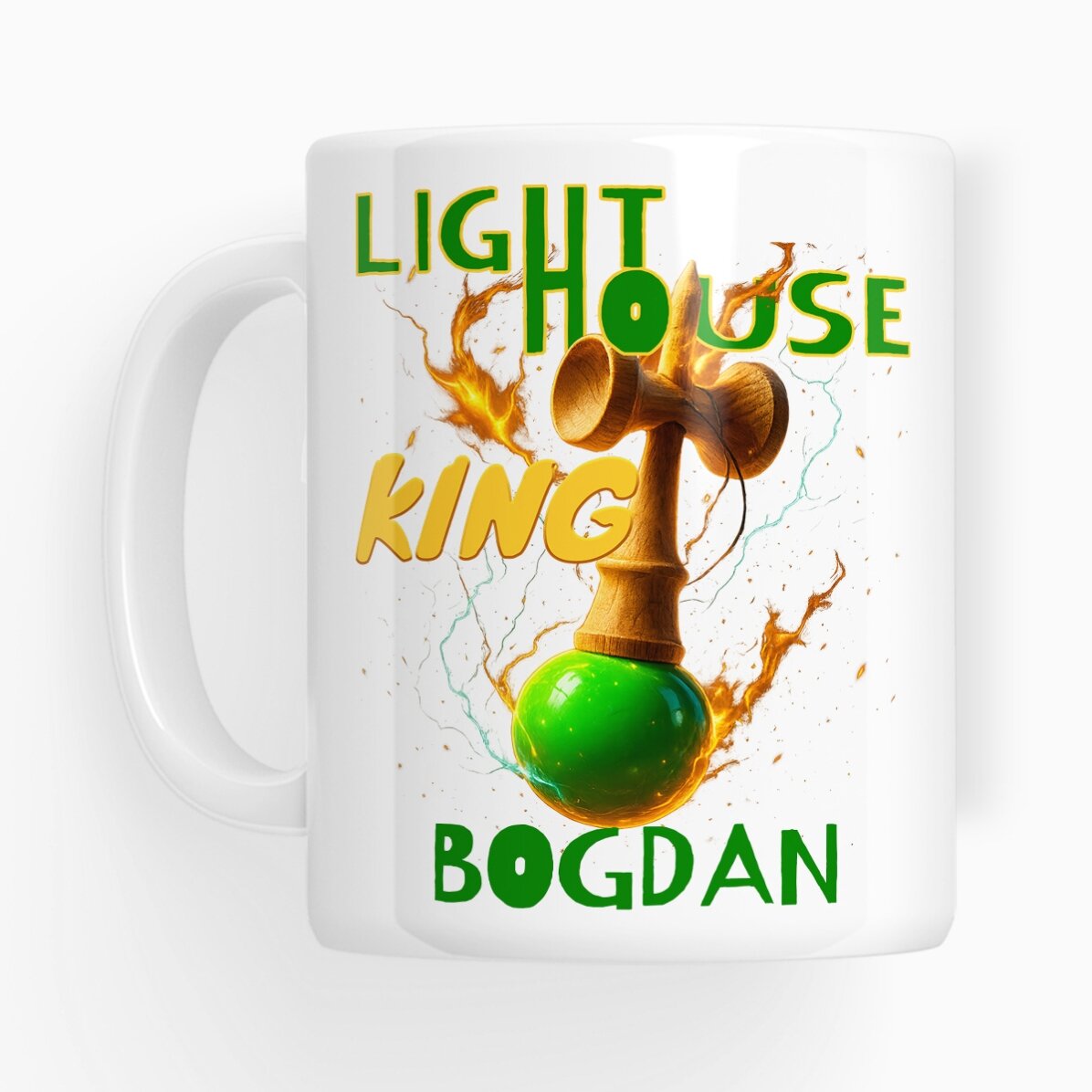 Personalised mug with text - Lighthouse King