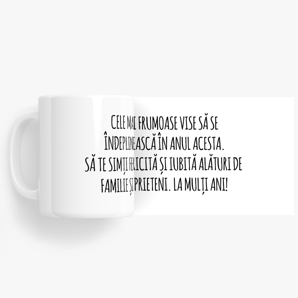 Personalised mug with text - Message for friends