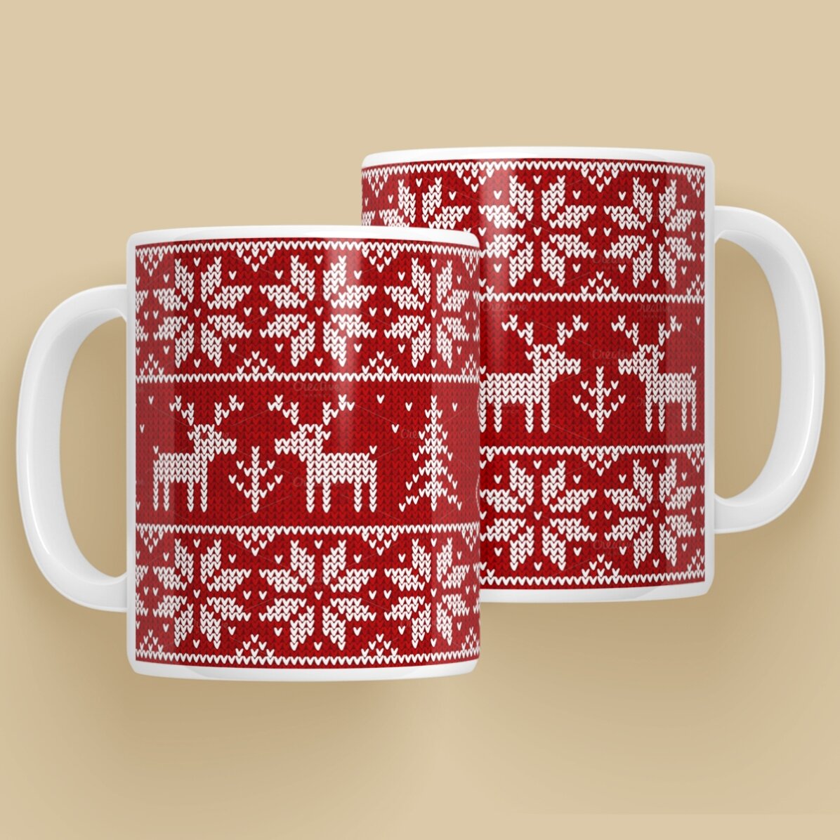 Cană personalizată cu text - model de Crăciun