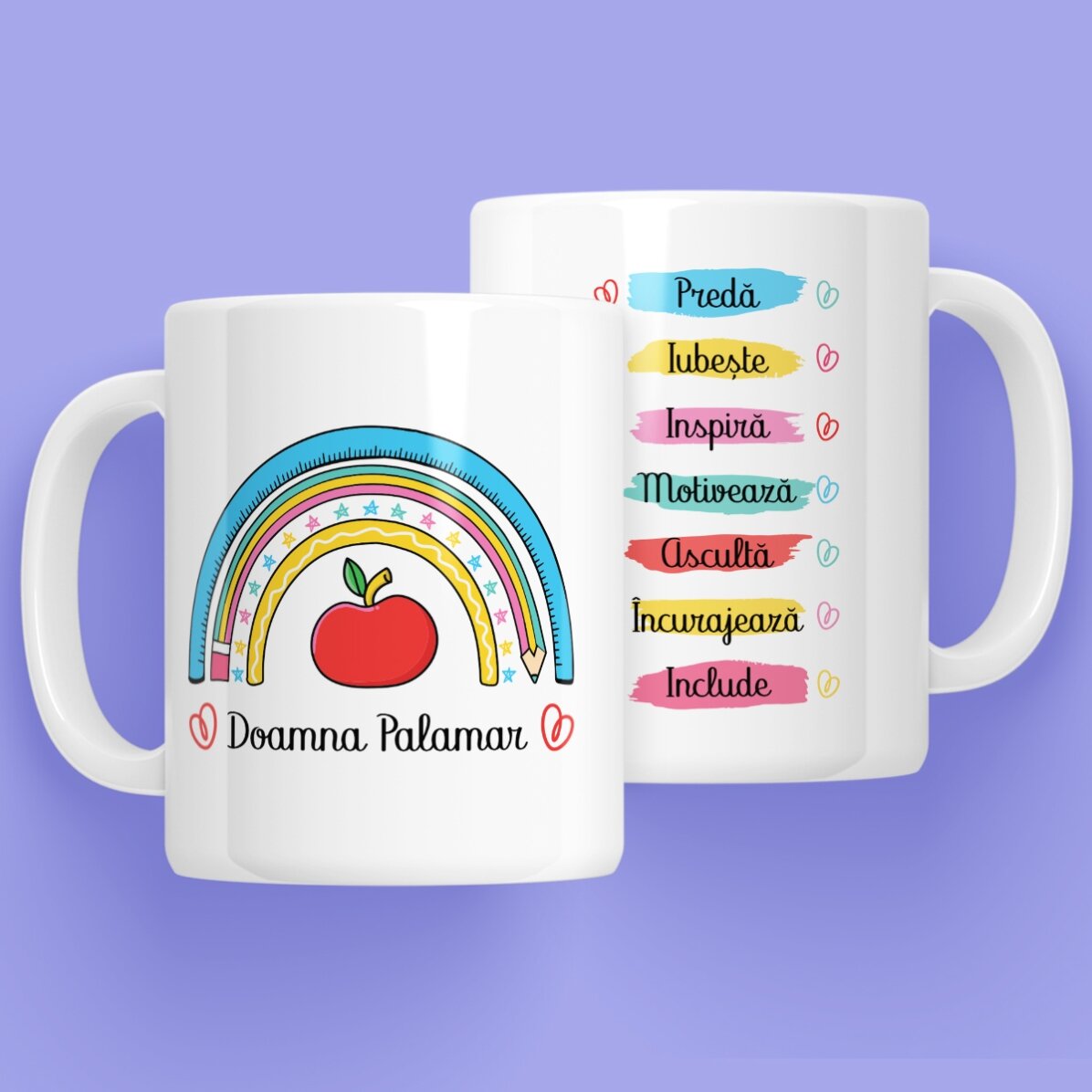 Cană personalizată cu text - Munca Profesorului