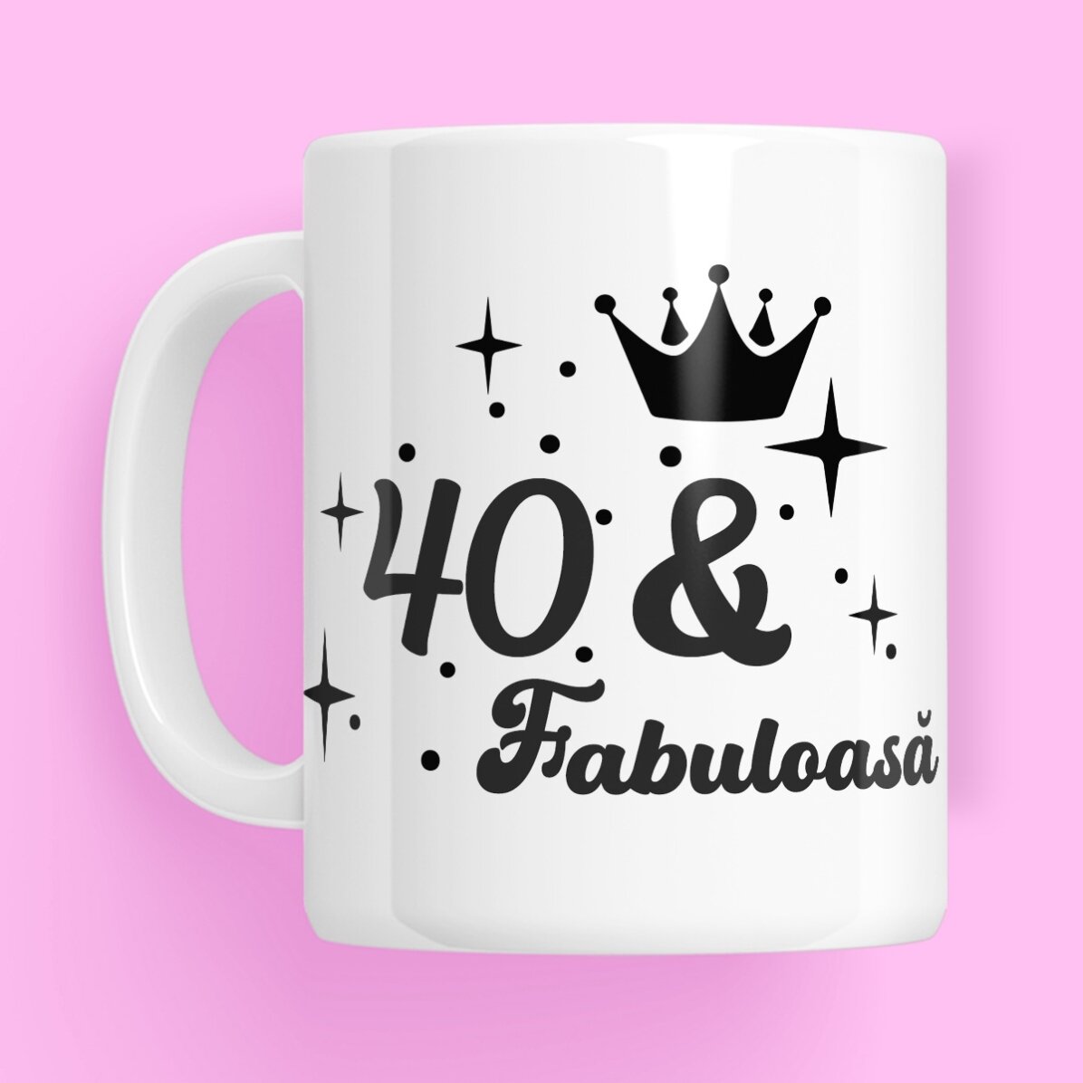 Personalised mug with birthday message - Fabuloasa