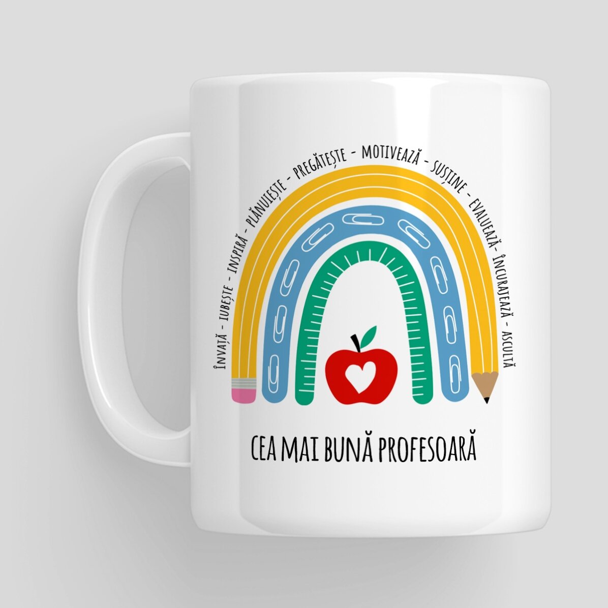 Mug with message for teacher