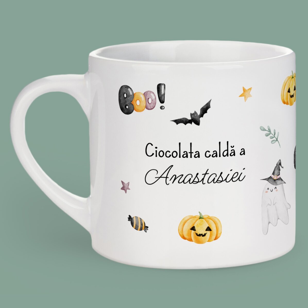 Cană personalizată pentru copii cu mesaj - Halloween