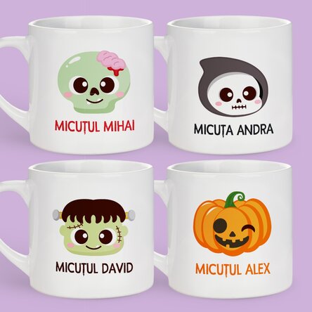 Cană personalizată pentru copii cu nume - Halloween