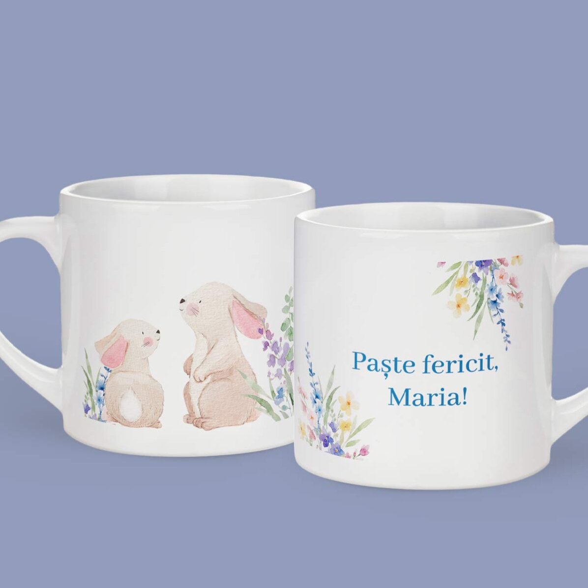 Cană personalizată pentru copii cu nume - Paște fericit!