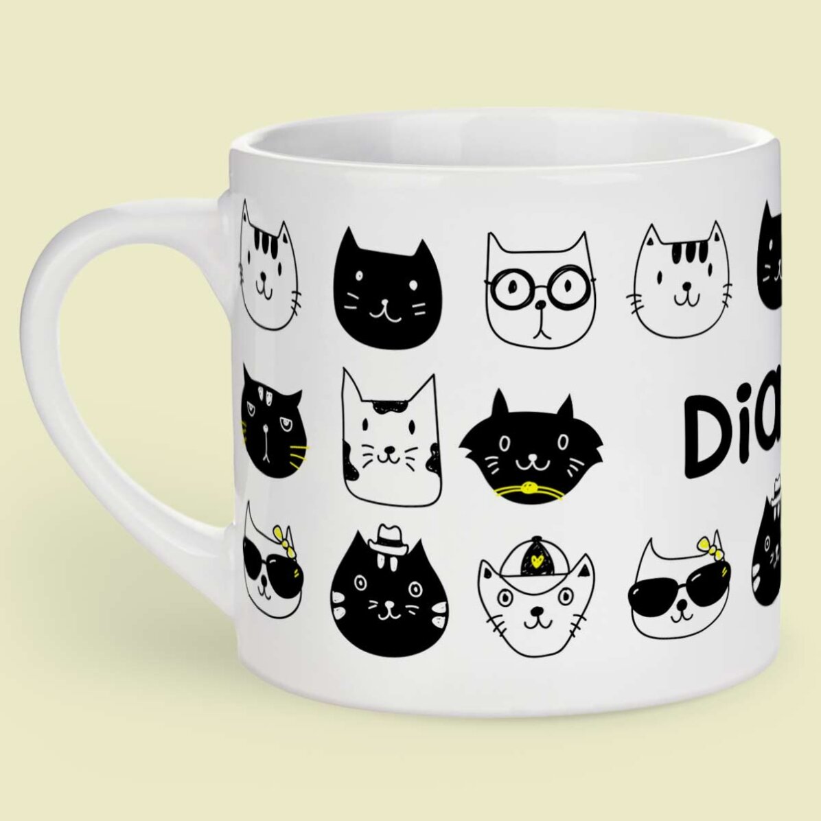 Cană personalizată pentru copii cu text - Cats