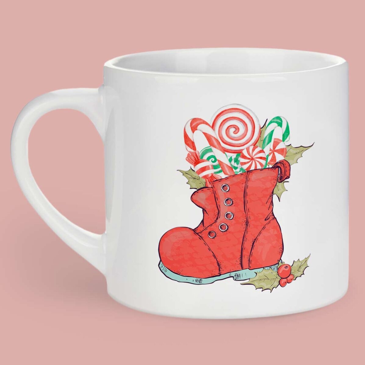 Cană personalizată pentru copii cu text - De la Moș Nicolae