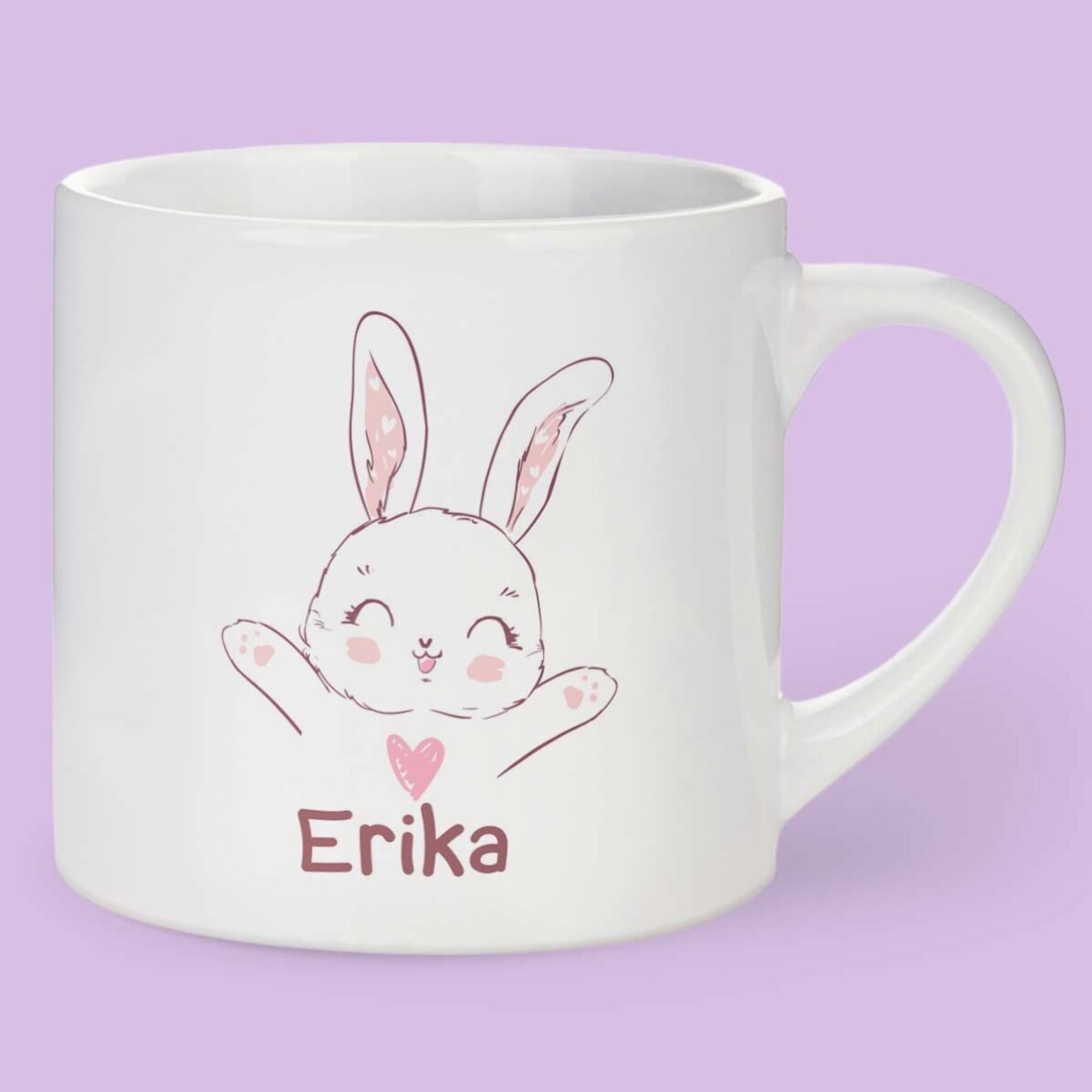 Cană personalizată pentru copii cu text - Iepuraș