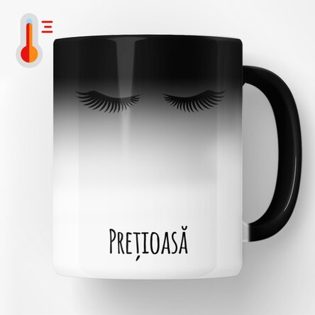 Cană termosensibilă personalizată - Prețioasă