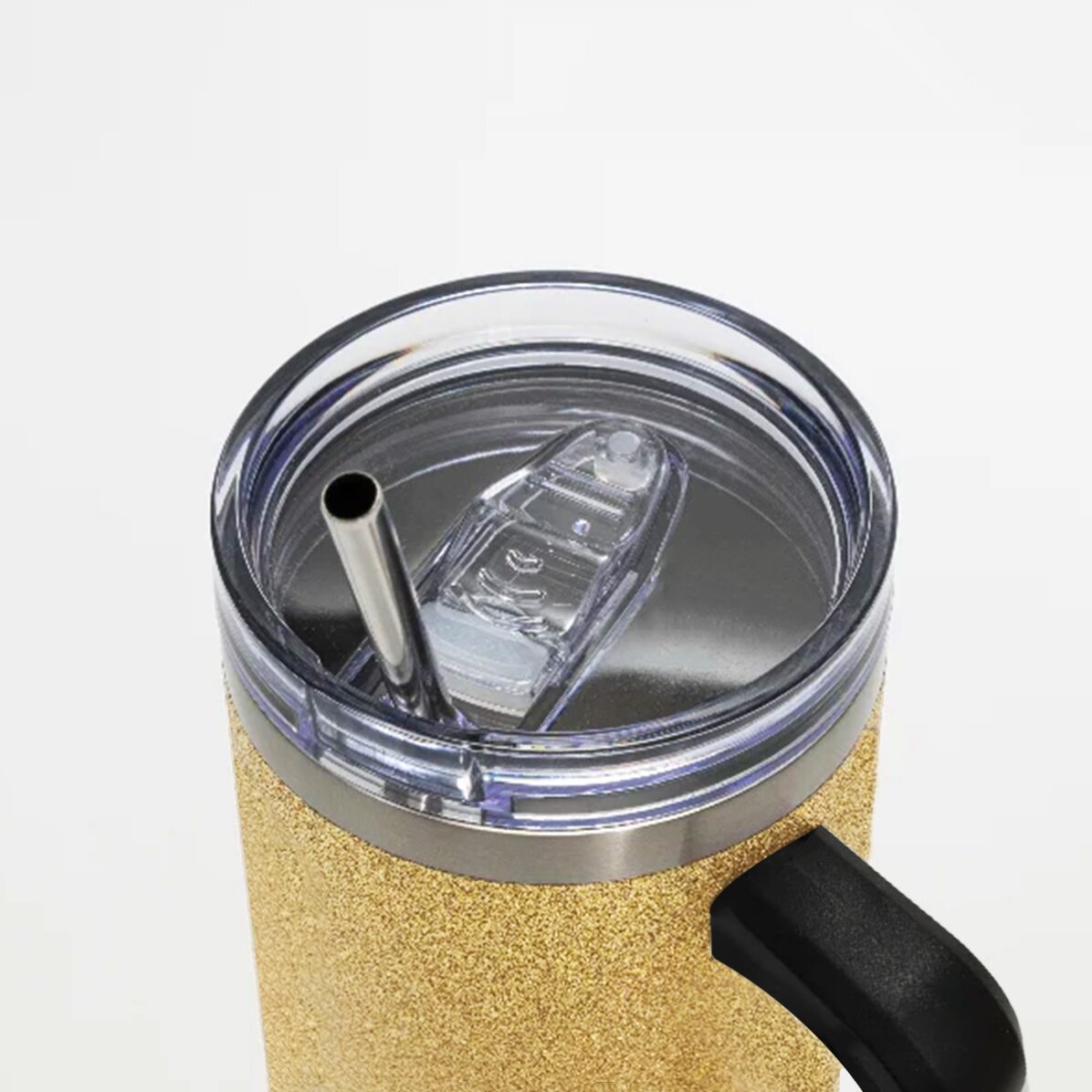 Cană termos cu mâner și pai personalizată cu nume - Limited Edition