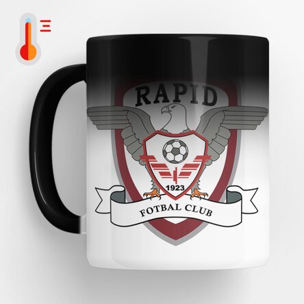 Cană termosensibilă FC Rapid 1923 personalizată cu poză