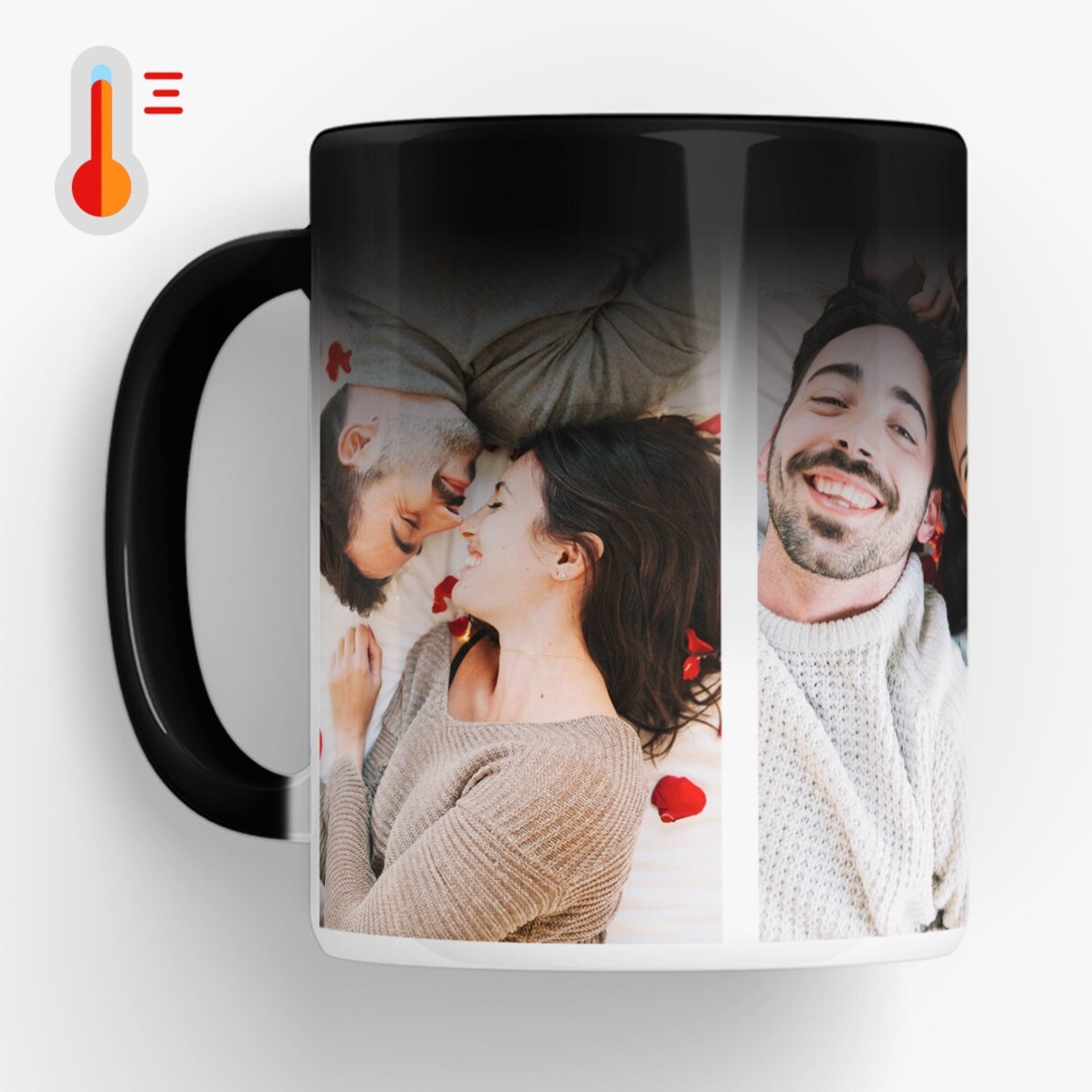 Cană termosensibilă personalizată cu 4 poze 