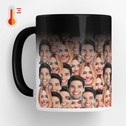 Cană termosensibilă personalizată cu colaj de 2 poze