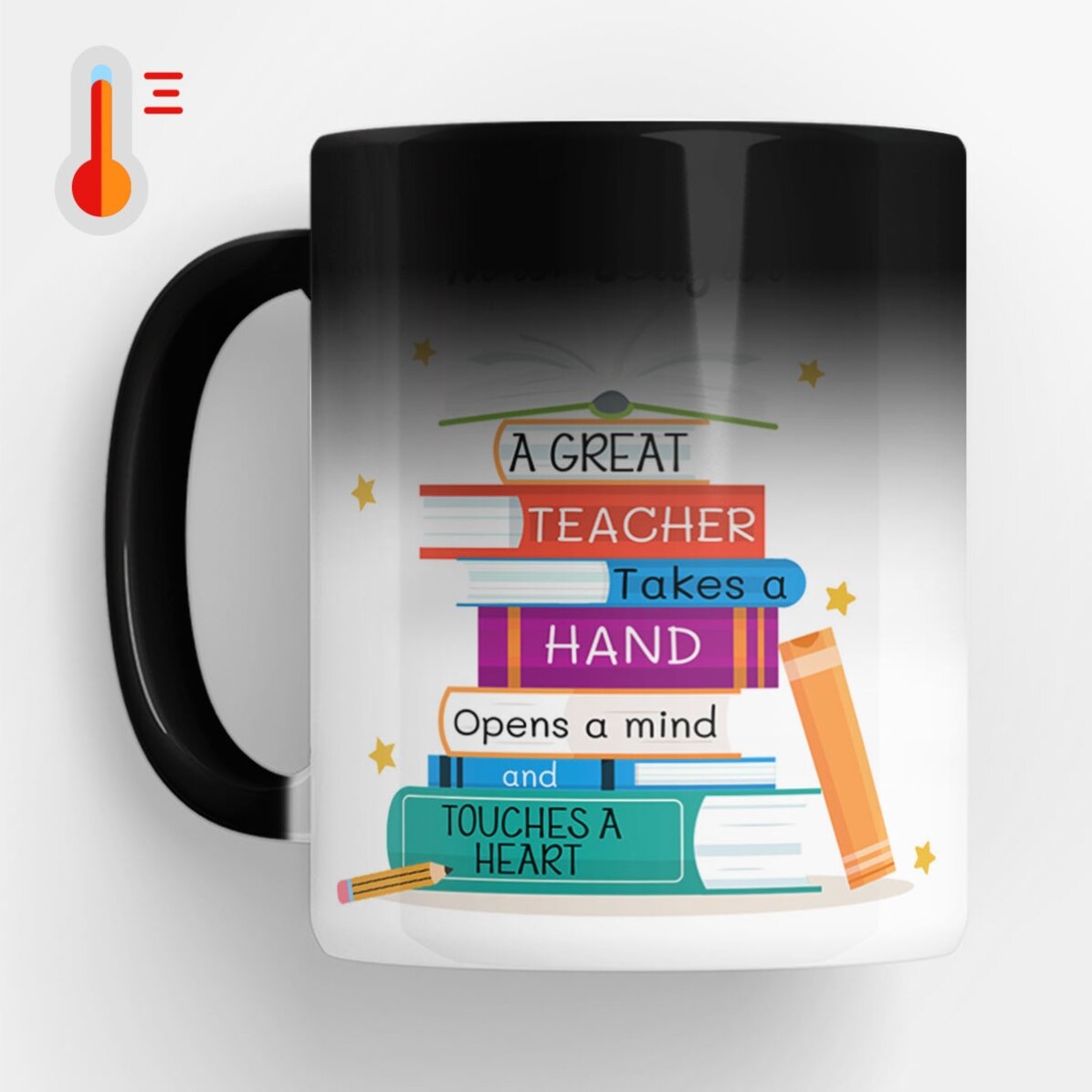 Cană termosensibilă personalizată cu mesaj - Books