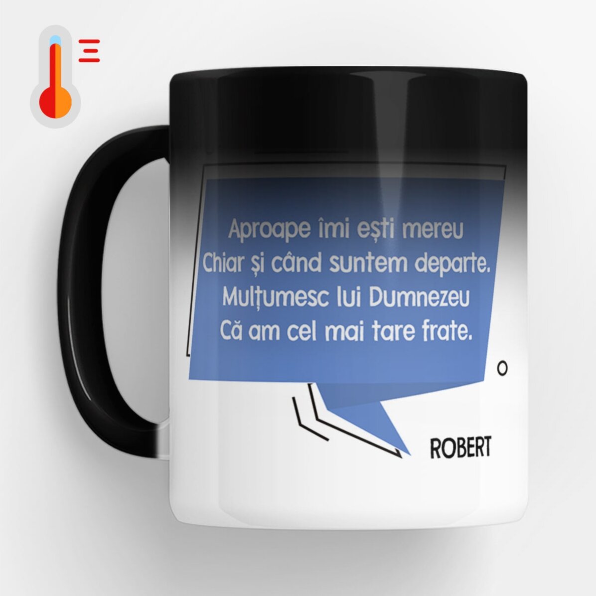  Cană termosensibilă personalizată cu mesaj pentru frate x Flick