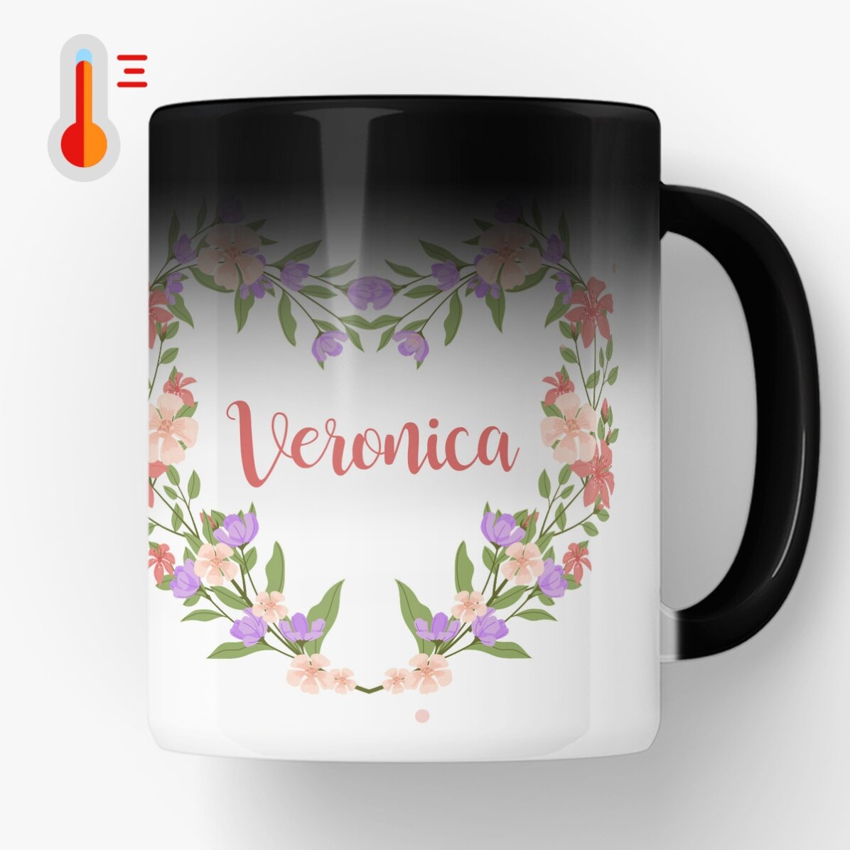 Cană termosensibilă personalizată cu nume și mesaj - Primăvară frumoasă! 