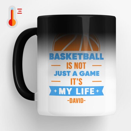 Cană termosensibilă personalizată cu text - Baschet