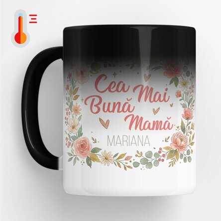 Personalised heat-sensitive mug with text – The Best Mum
