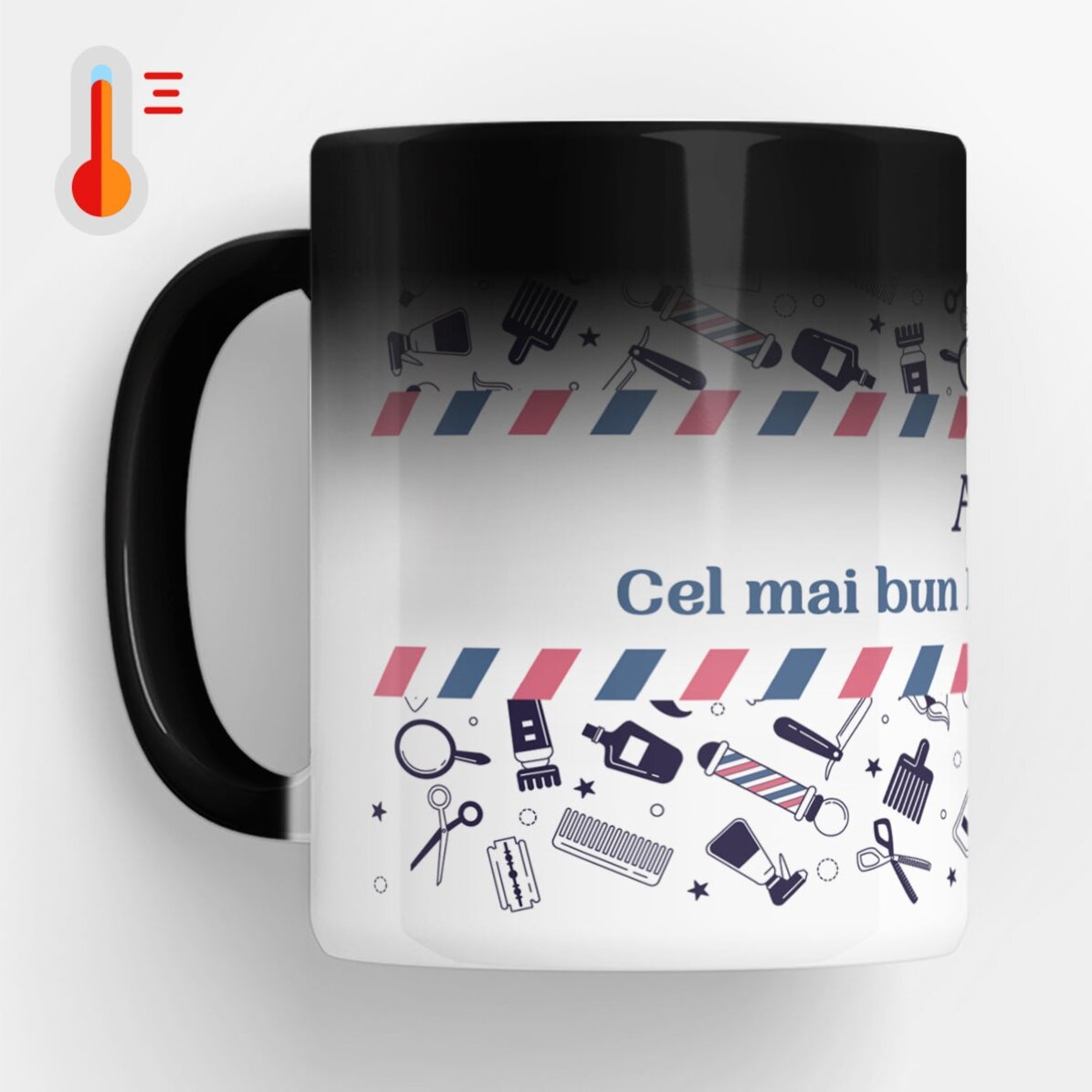 Cană termosensibilă personalizată cu text - Hair Stylist