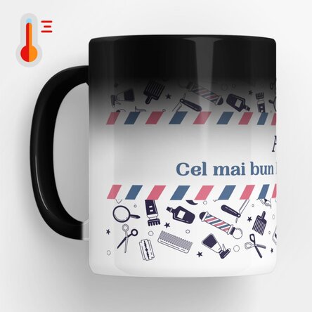 Cană termosensibilă personalizată cu text - Hair Stylist