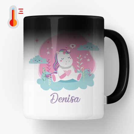 Cană termosensibilă personalizată cu text - Pony