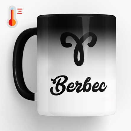 Cană termosensibilă zodiac personalizată cu text - Berbec 