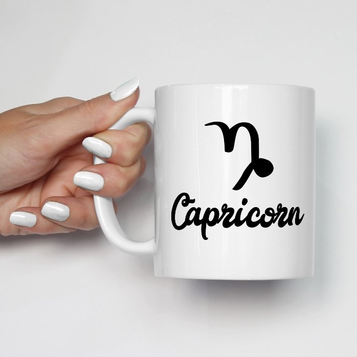 Cană zodiac personalizată cu text - Capricorn