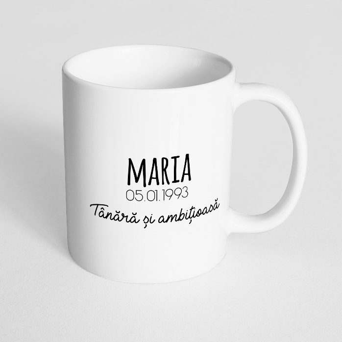 Cană zodiac personalizată cu text - Capricorn