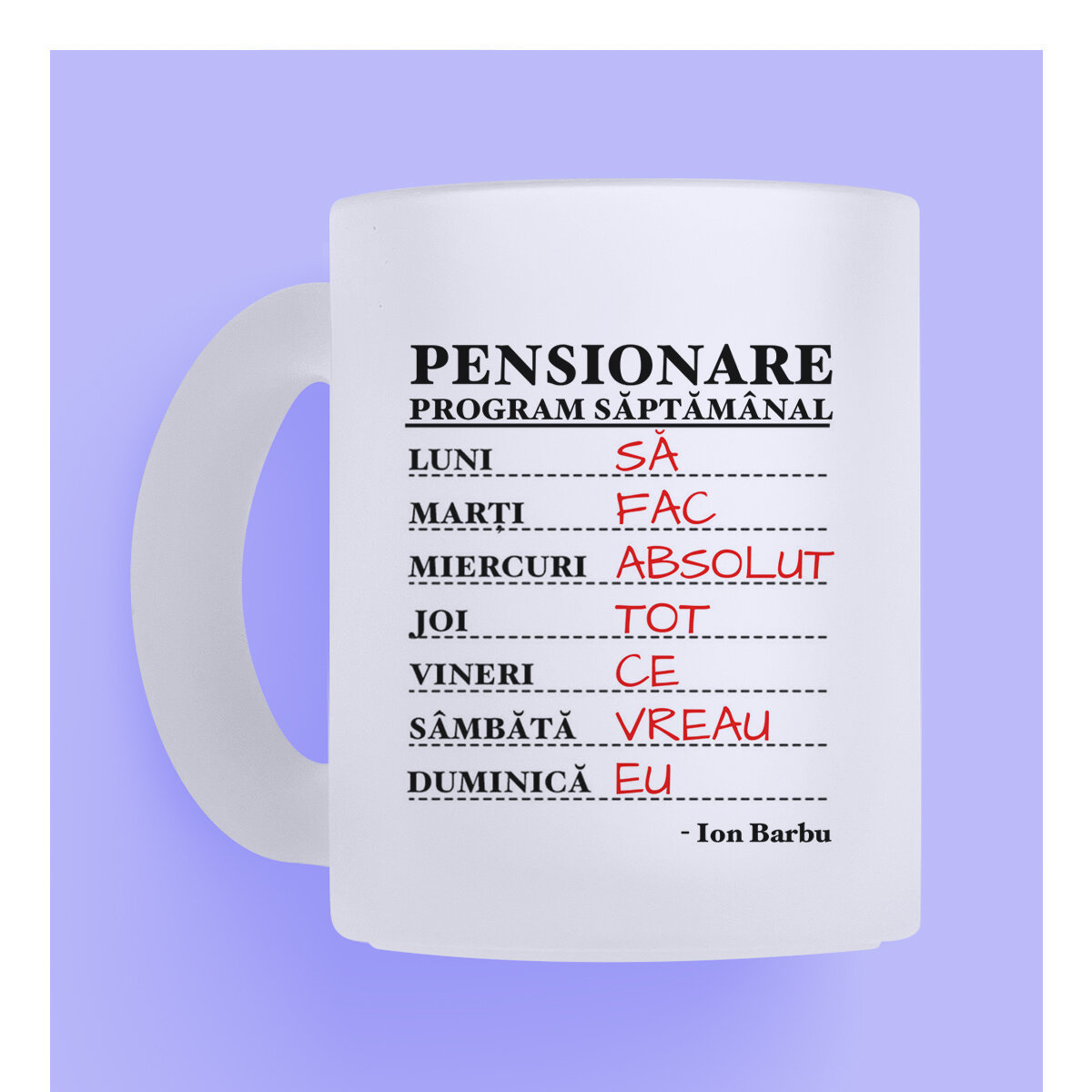 Personalised frosted glass mugs