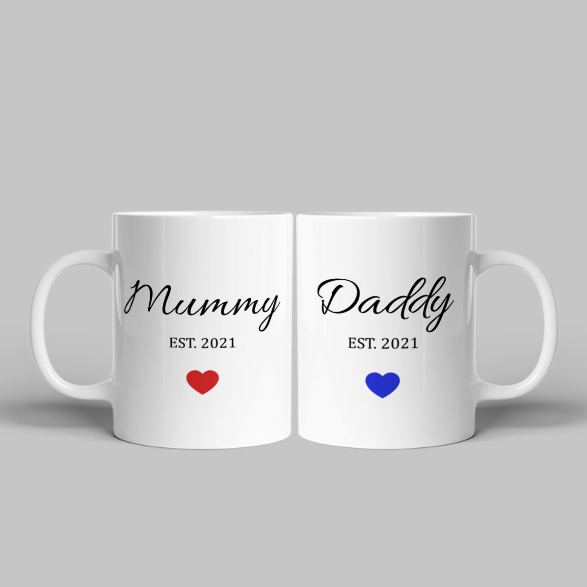 Cani pentru cuplu cu text - Mom & Dad