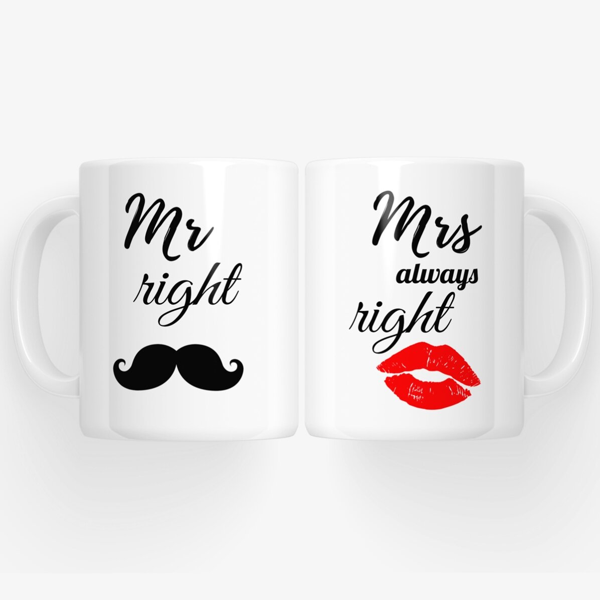 Căni pentru cuplu - Mr Right și Mrs Always Right