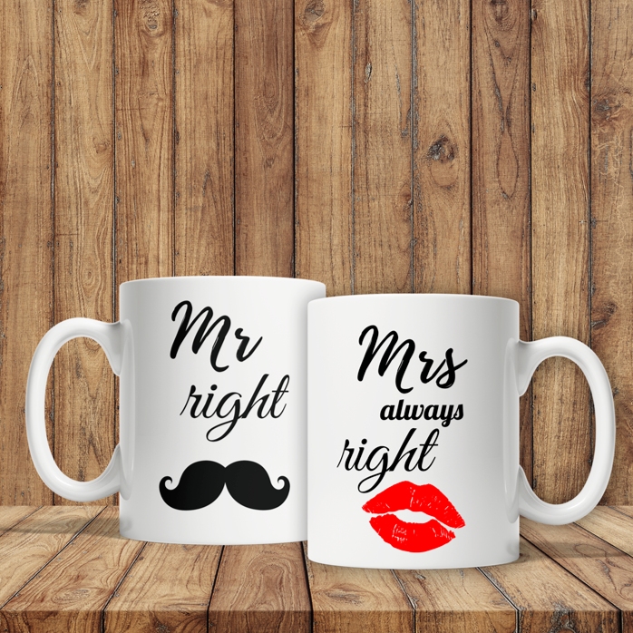 Căni pentru cuplu - Mr Right și Mrs Always Right