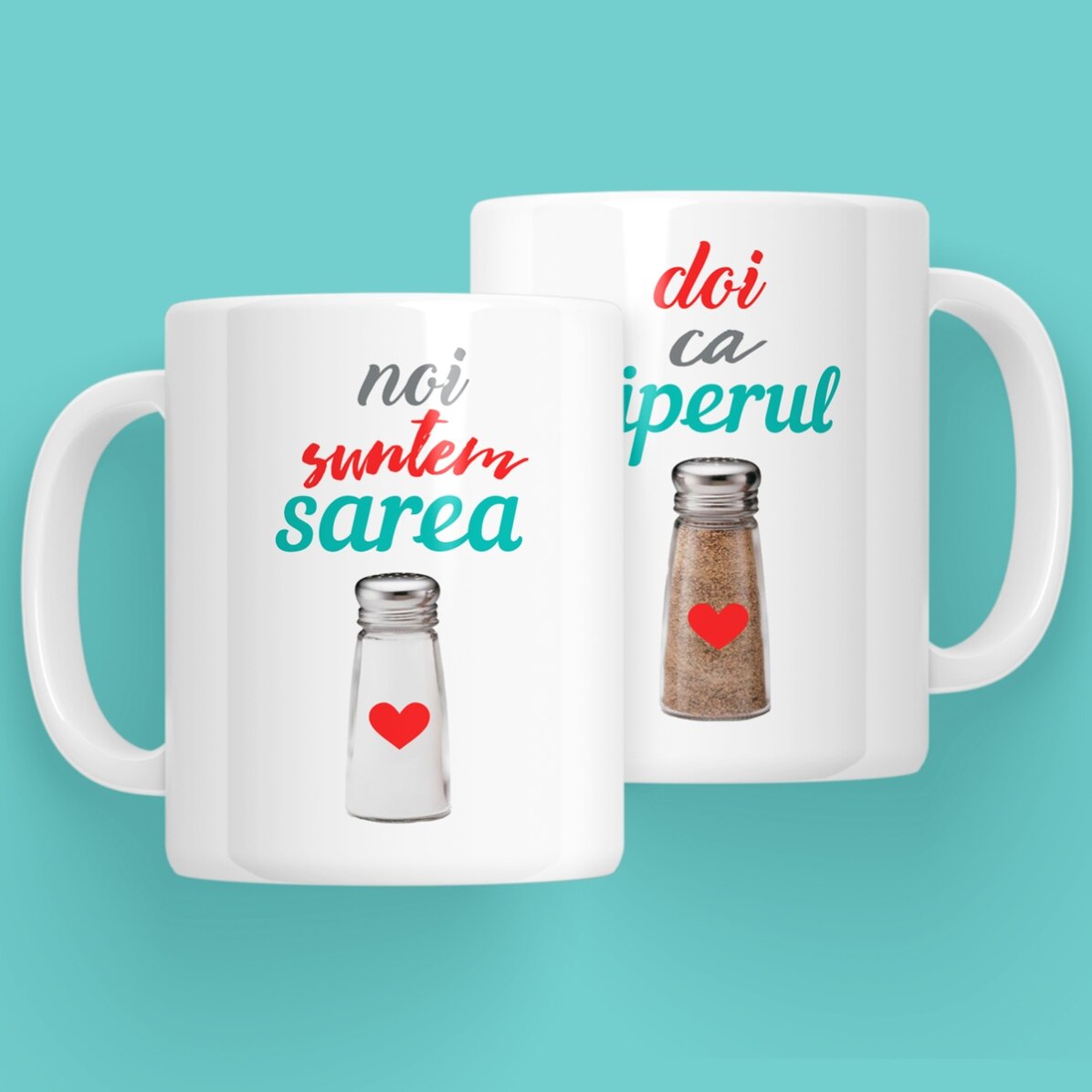 Căni pentru cuplu - sarea și piperul