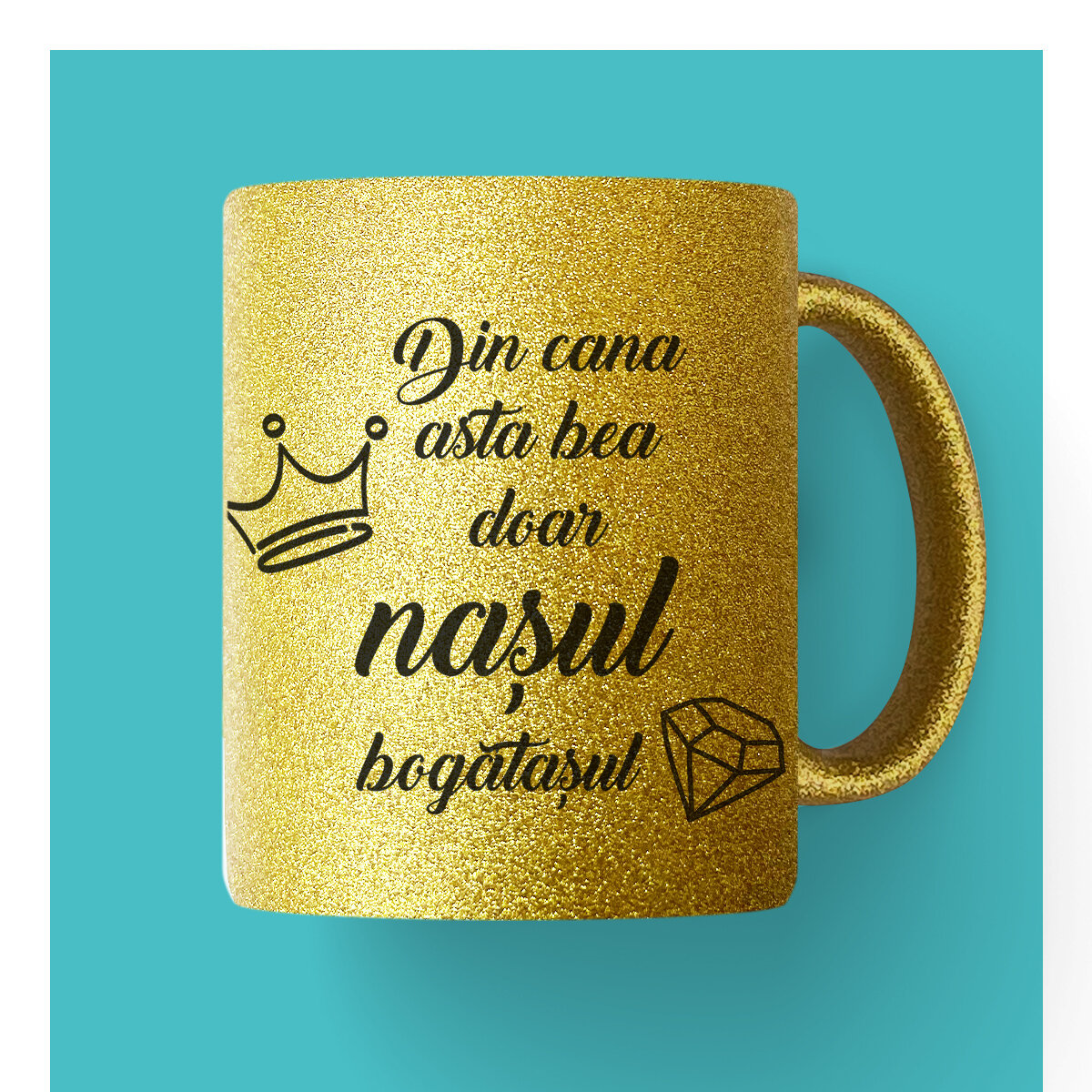 Personalised glitter mugs