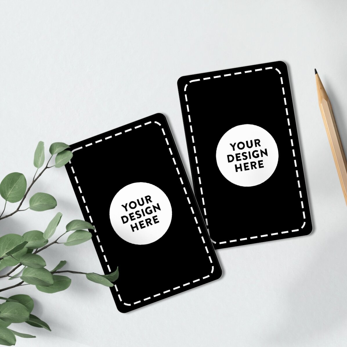 Card aluminiu personalizat față-verso cu grafica ta portret